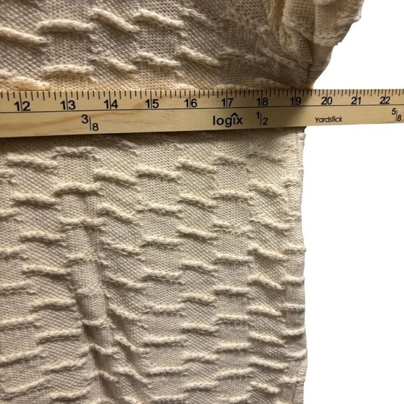 Anthropologie Ro & De Womens Textured Cream Long Sleeve Knit Top Size M - Picture 4 of 7